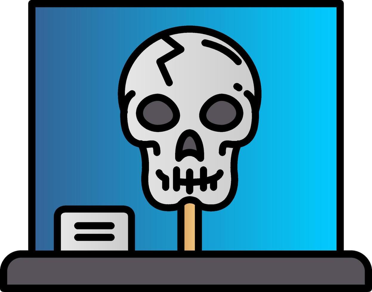 Skull Filled Gradient Icon vector