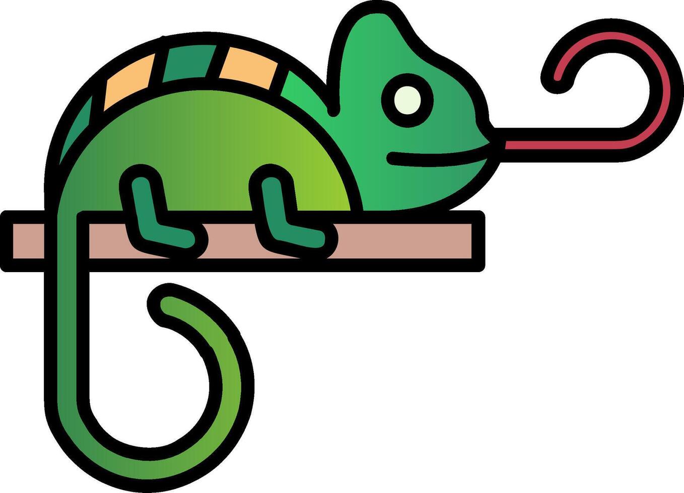 Chameleon Filled Gradient Icon vector