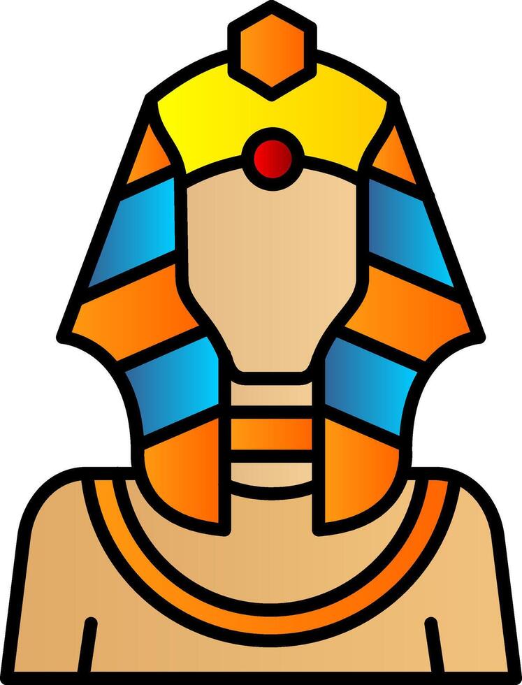 pharaoh Filled Gradient Icon vector