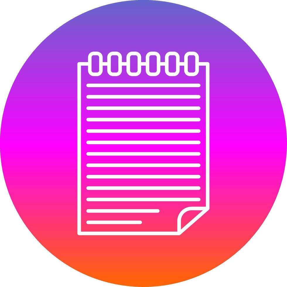 Accounting Line Gradient Circle Icon vector