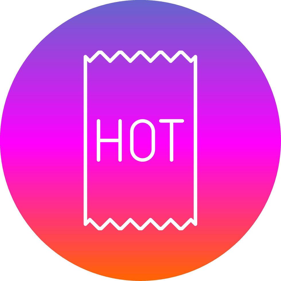 Hot Line Gradient Circle Icon vector