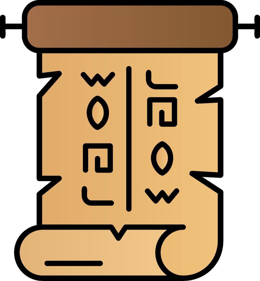 Papyrus Filled Gradient Icon vector