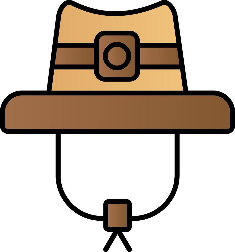 Hat Filled Gradient Icon vector