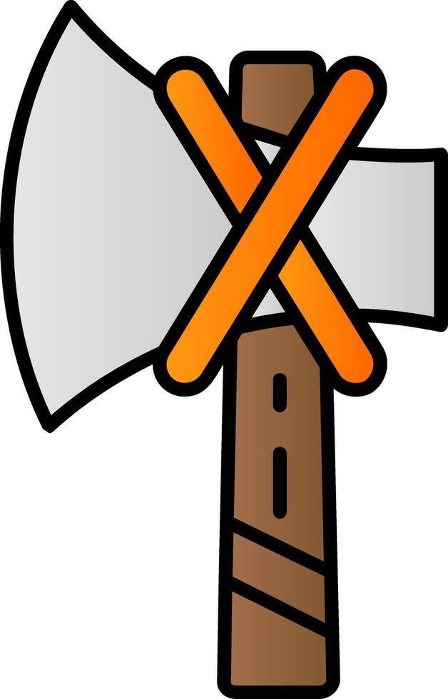 Axe Filled Gradient Icon vector