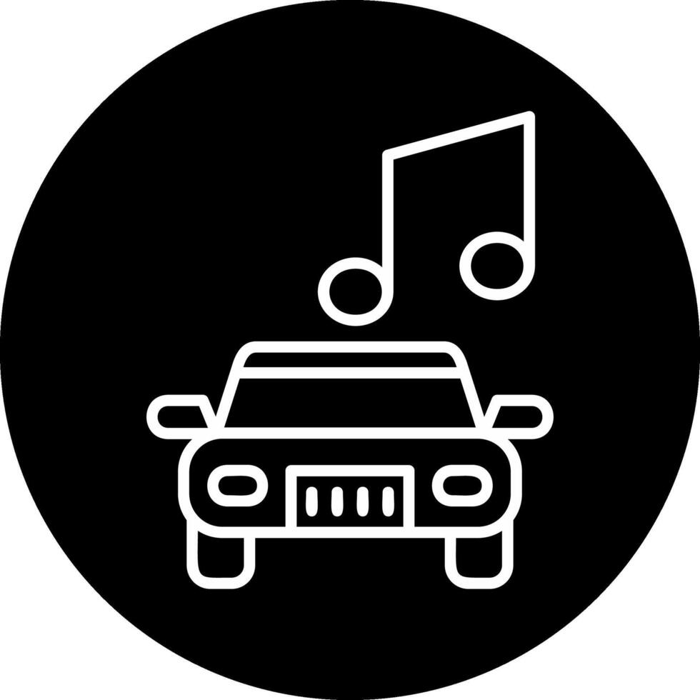 coche música vector icono