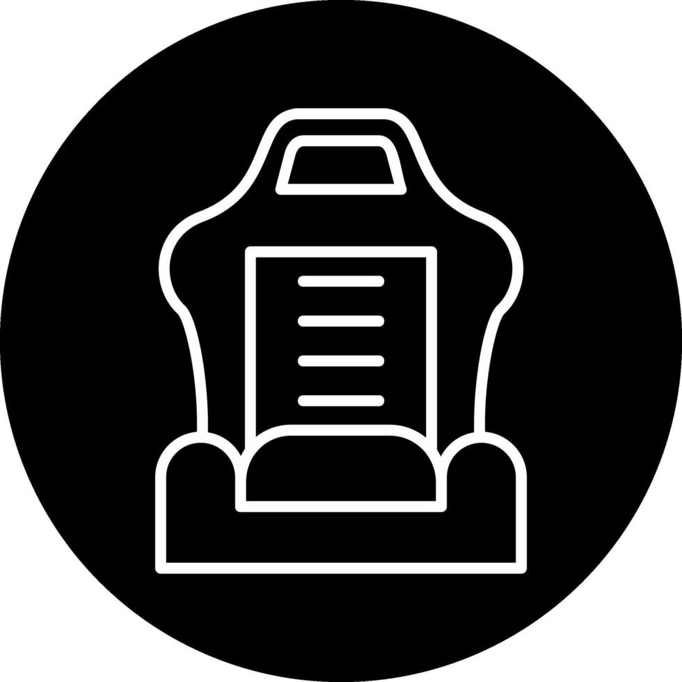 Car Seat Vector Icon