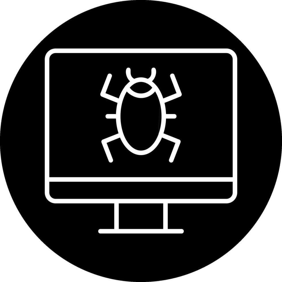 icono de vector de virus informático