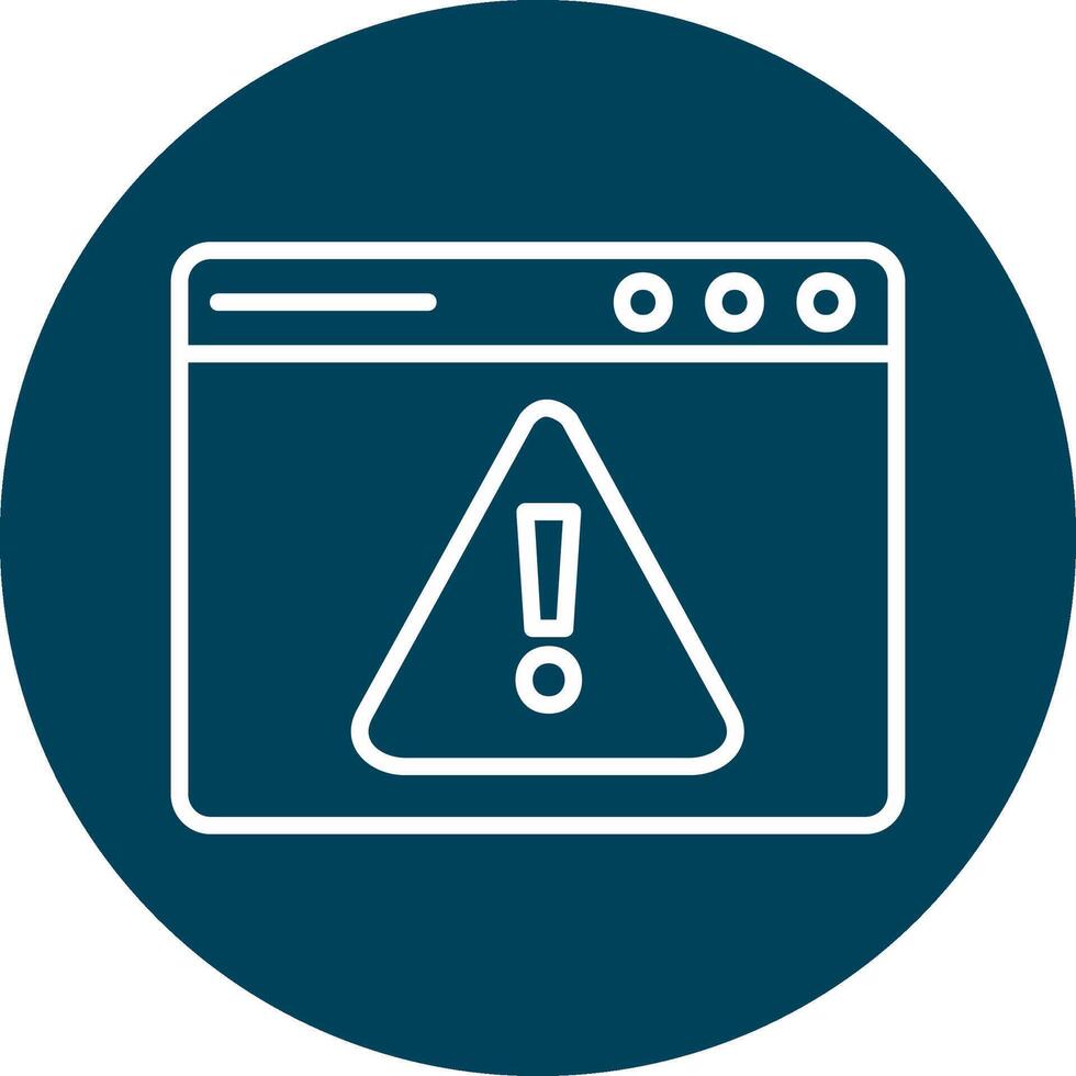 Web Warning Vector Icon