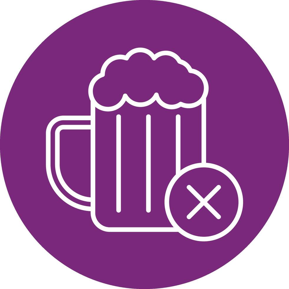 No Alcohol Vector Icon