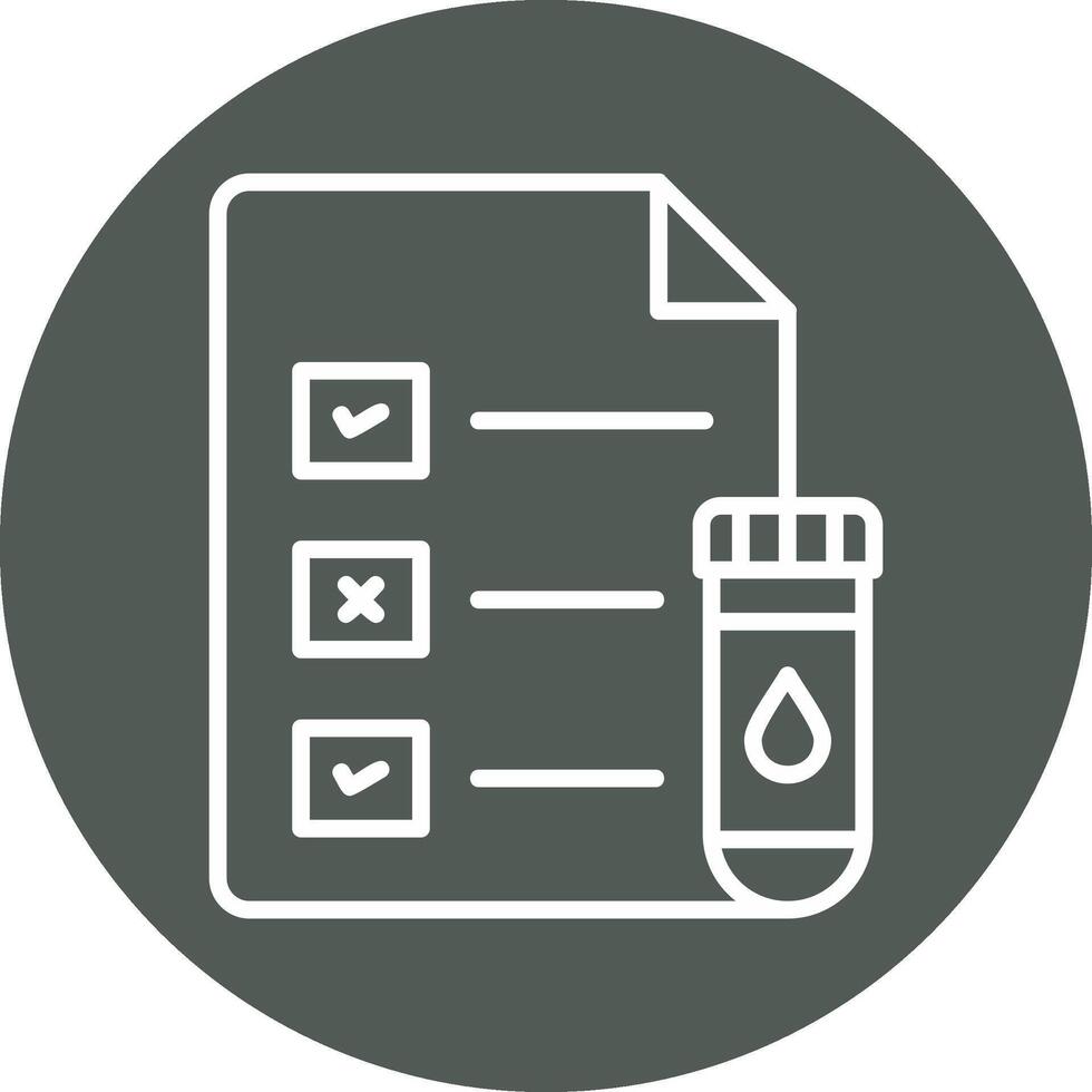 Medical Test Report Vector Icon
