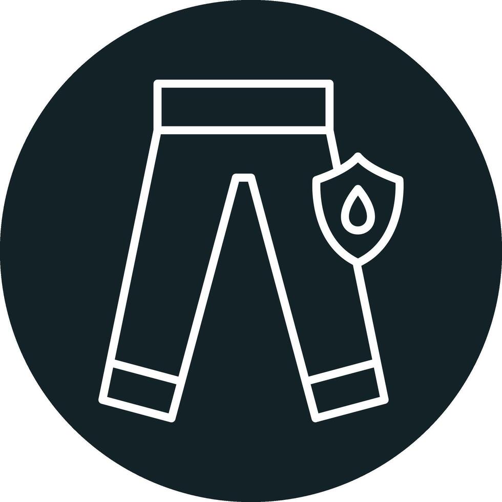 Waterproof pant Vector Icon