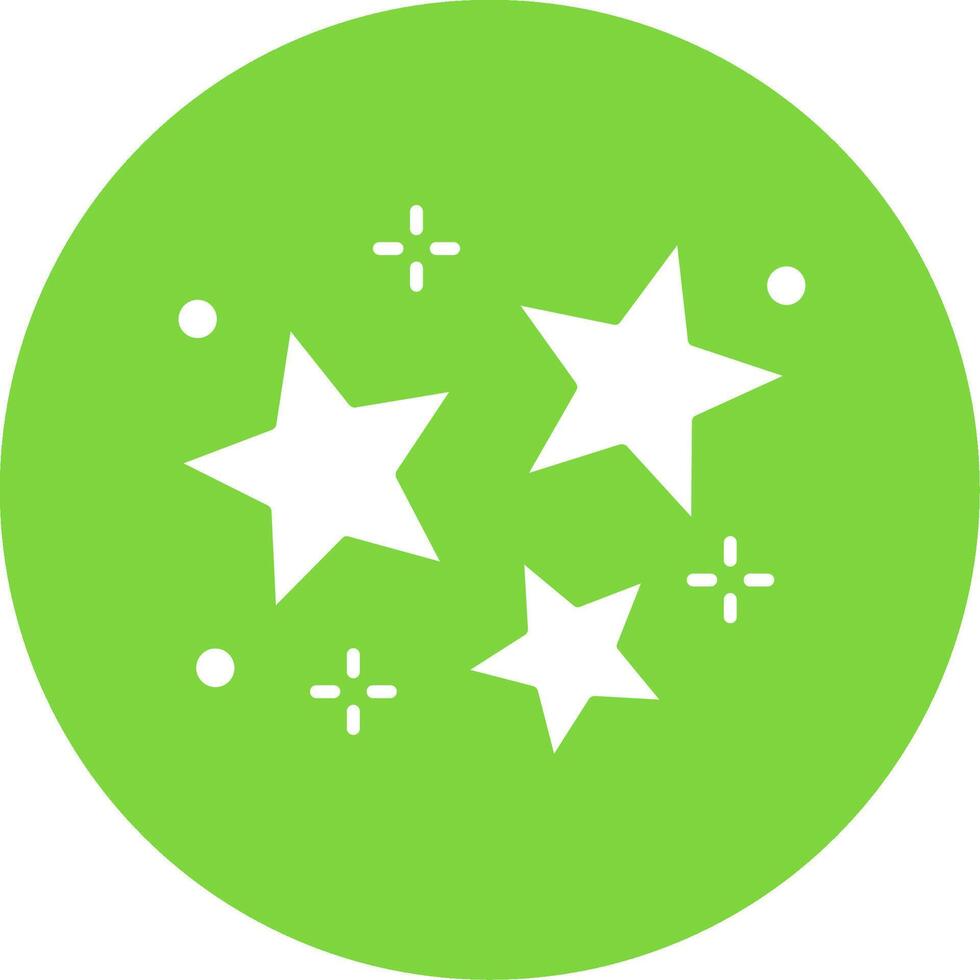 Star Glyph Circle Multicolor Icon vector