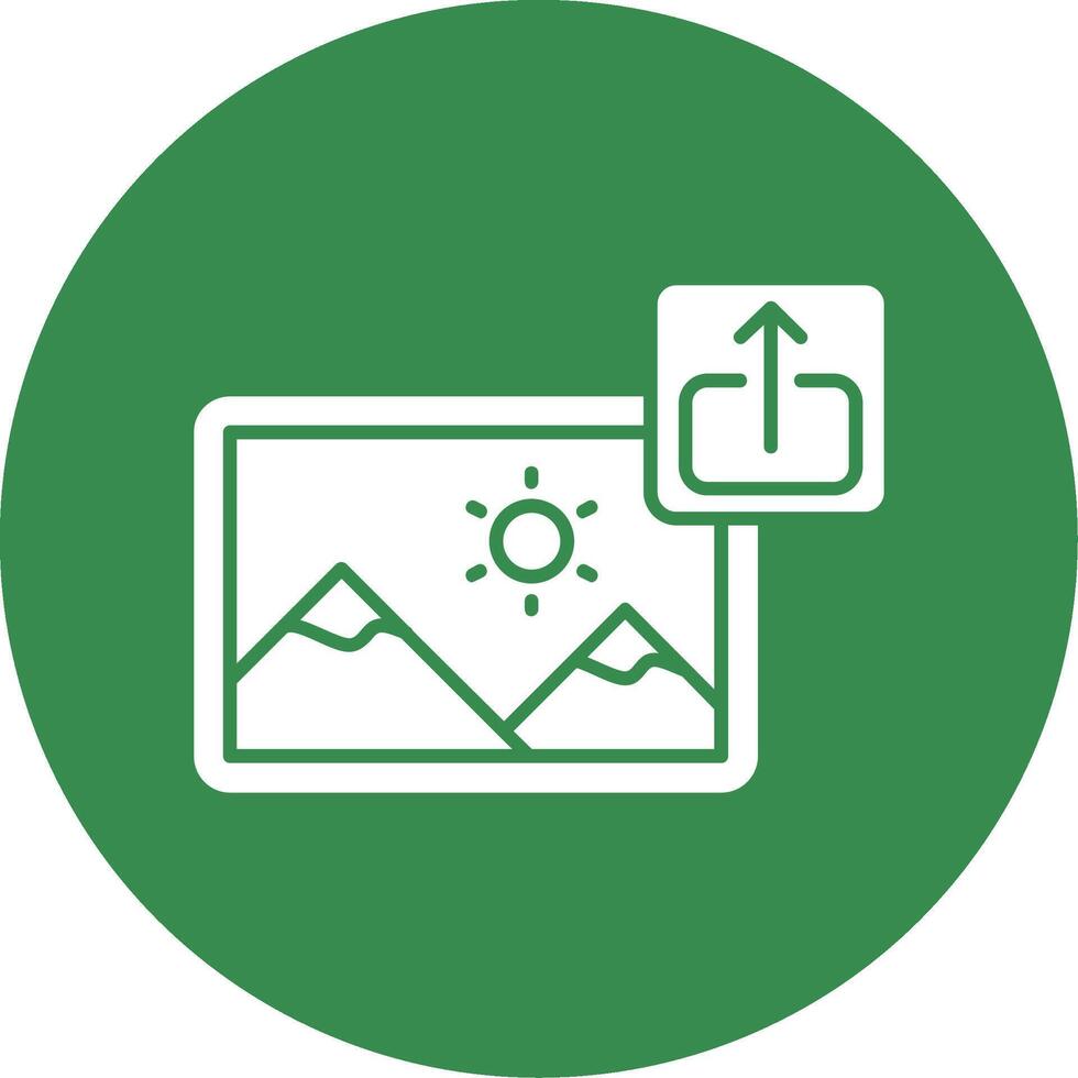 Export Glyph Circle Multicolor Icon vector