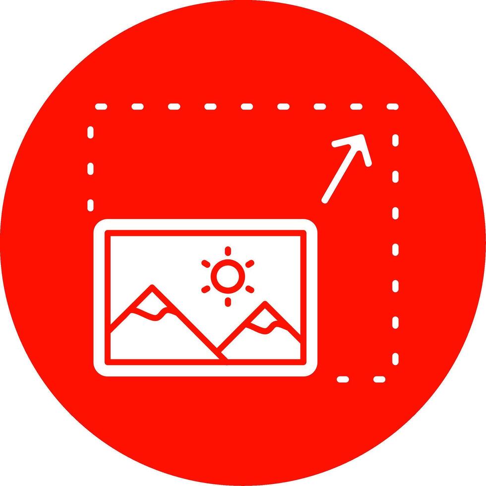 Resize Glyph Circle Multicolor Icon vector