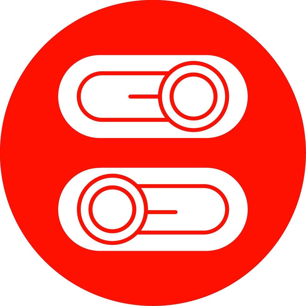 Switch Glyph Circle Multicolor Icon vector