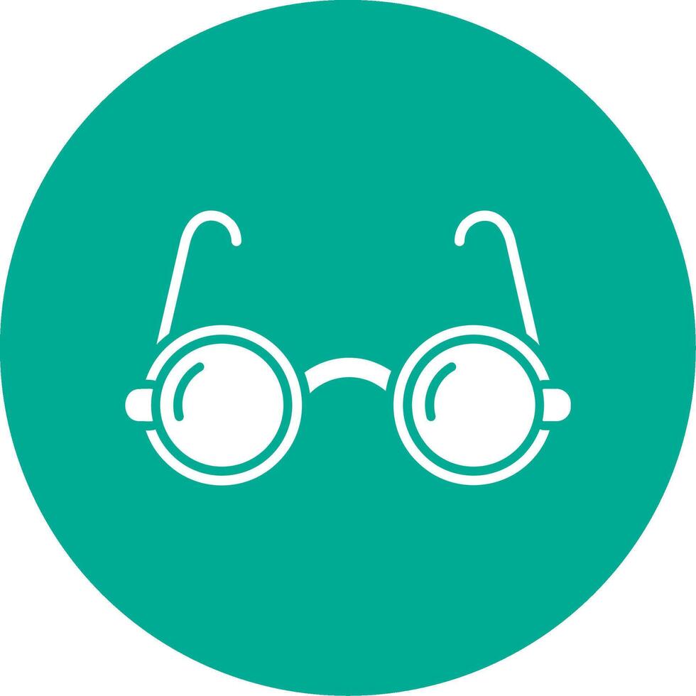 Eyeglasses Glyph Circle Multicolor Icon vector