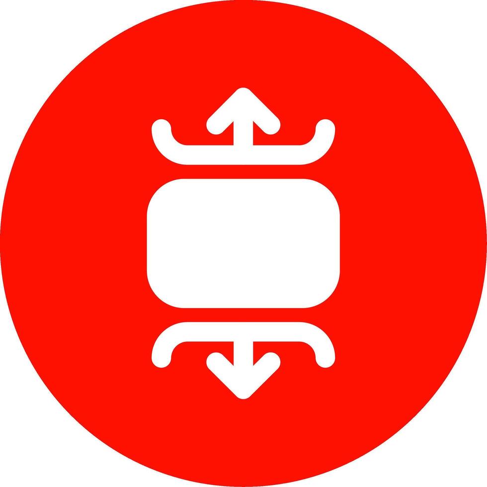 Carousel vertical Glyph Circle Multicolor Icon vector