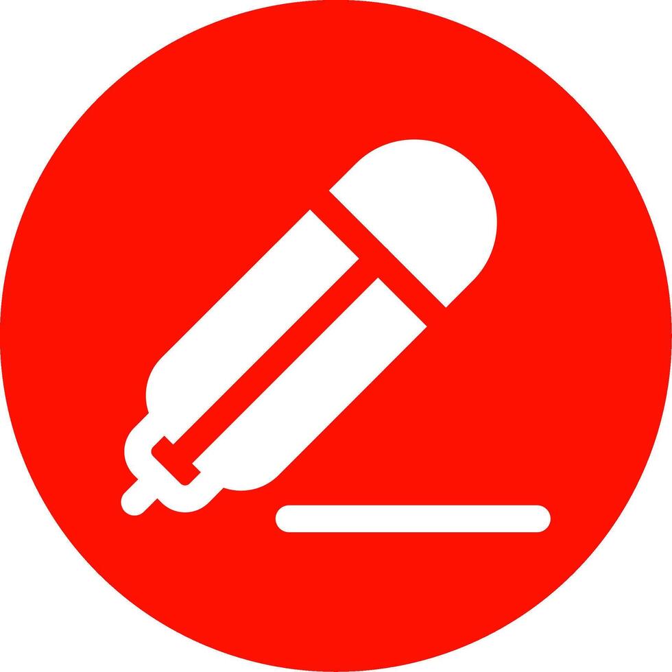 Pencil Glyph Circle Multicolor Icon vector