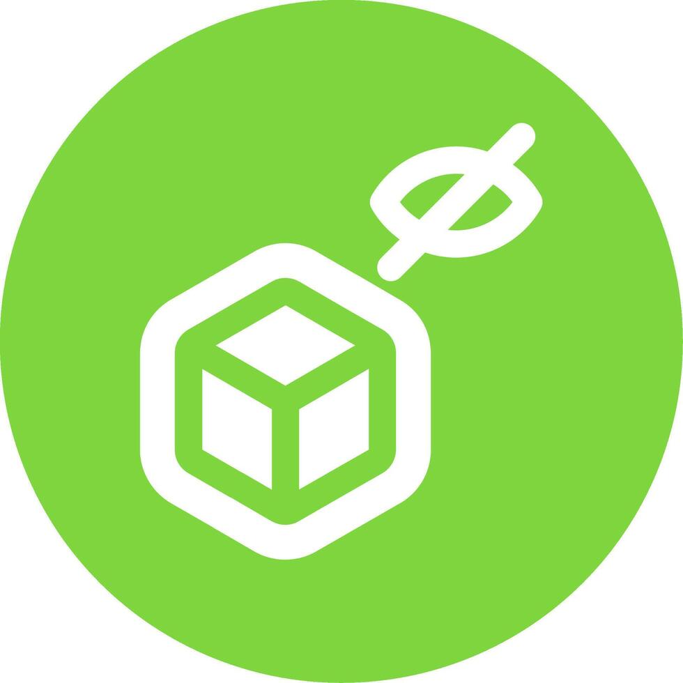 Hide object Glyph Circle Multicolor Icon vector