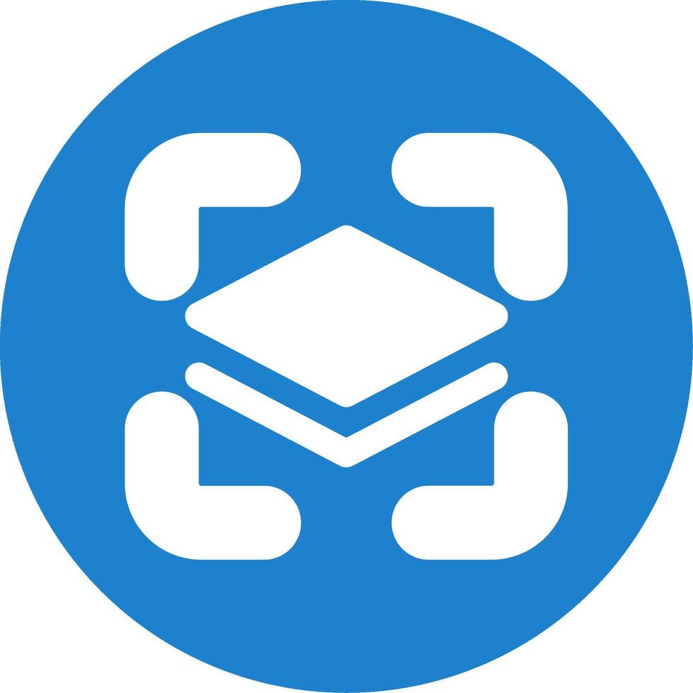 Show layer Glyph Circle Multicolor Icon vector