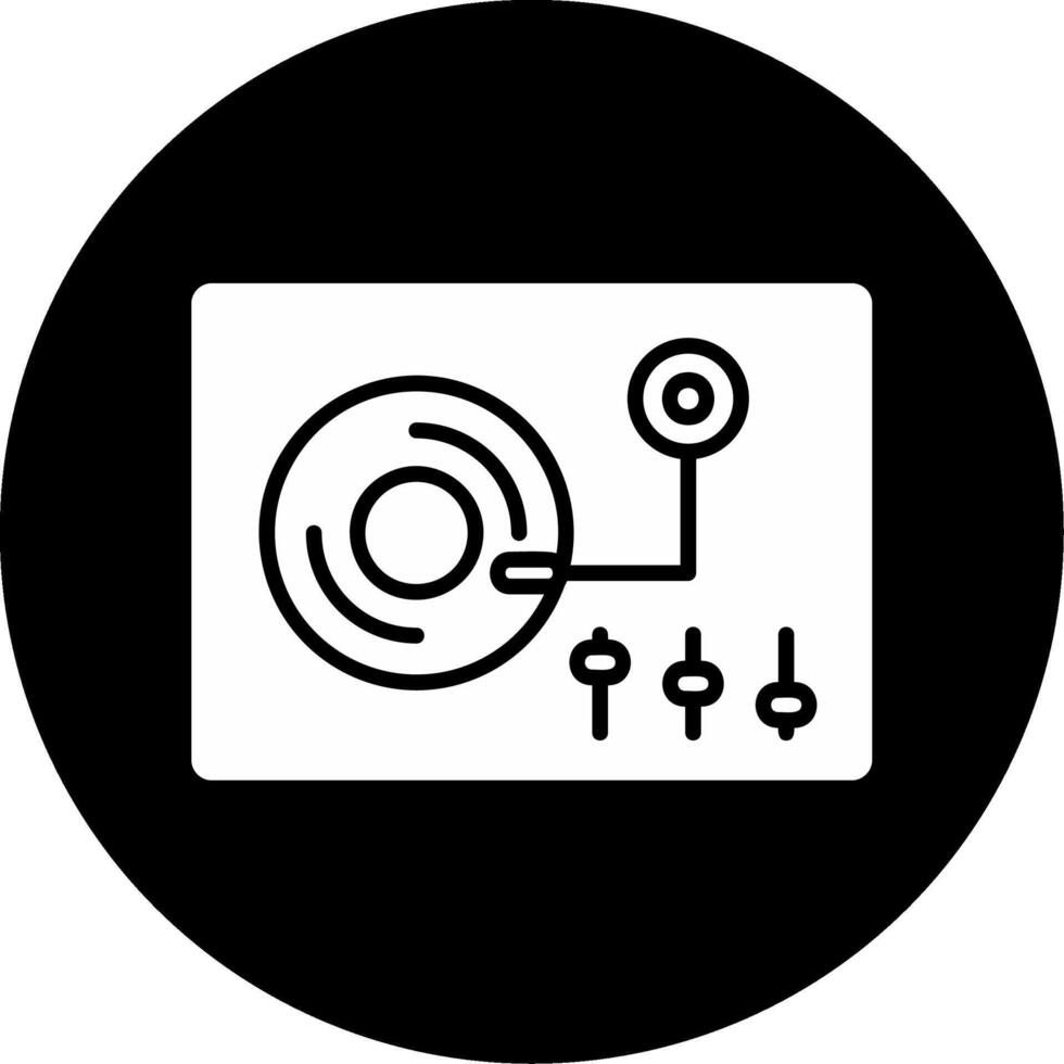 icono de vector de tocadiscos