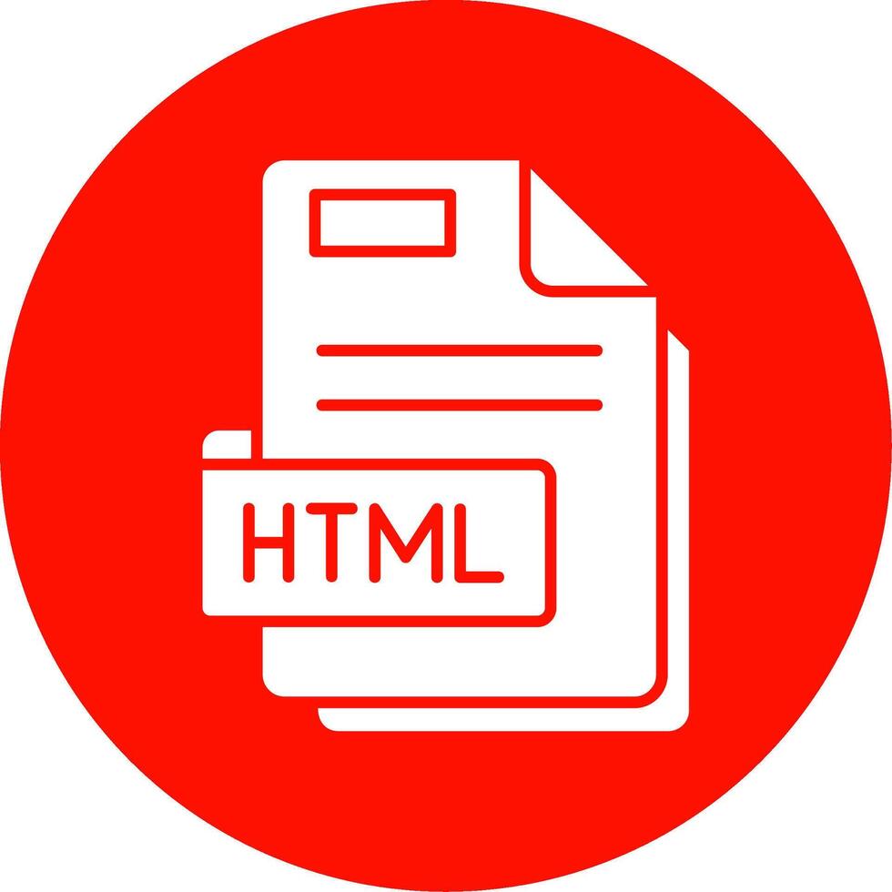 Html Glyph Circle Multicolor Icon vector