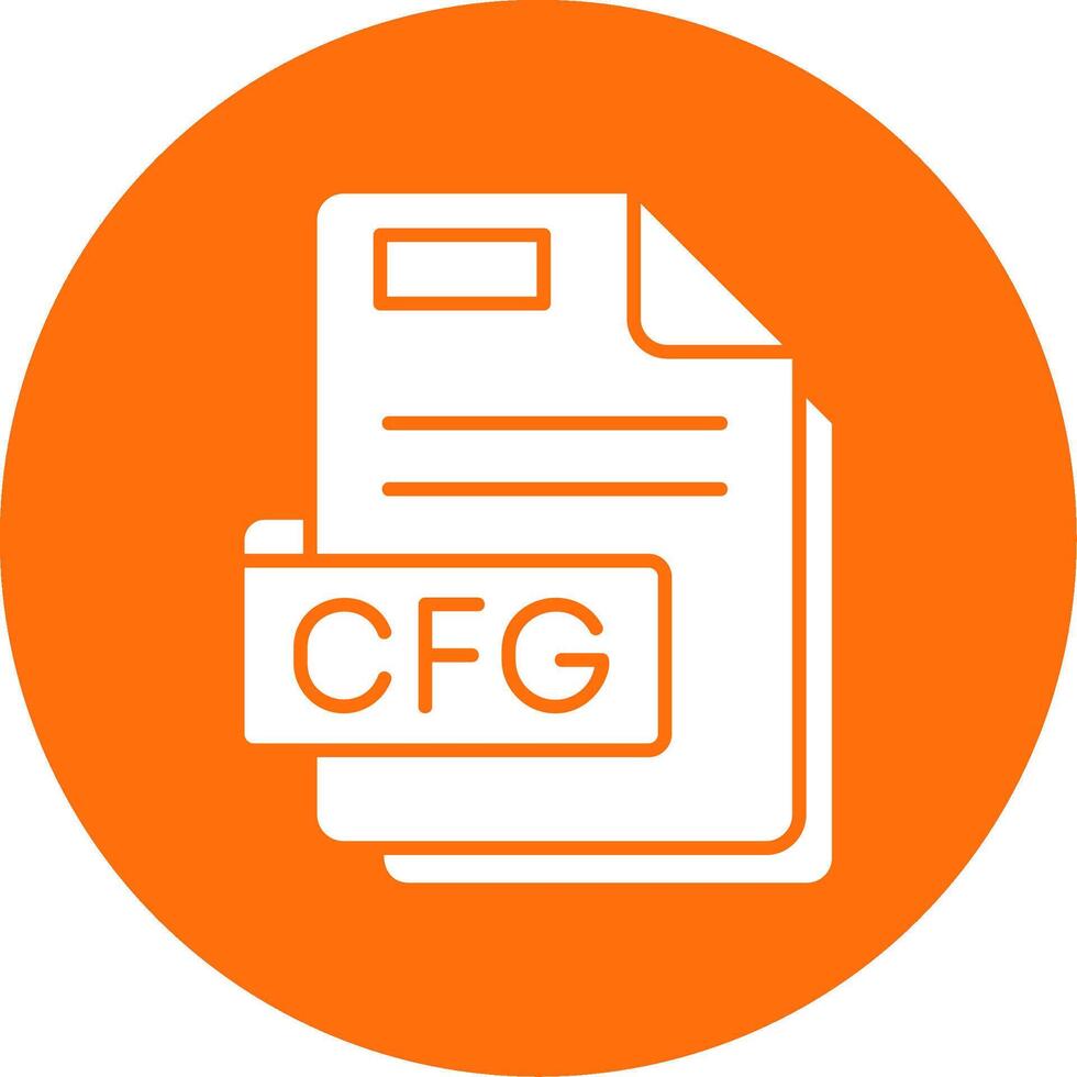 Cfg Glyph Circle Multicolor Icon vector