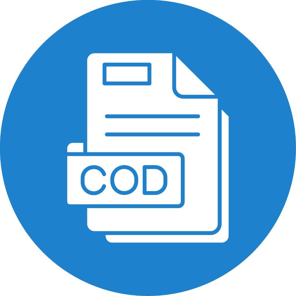 Cod Glyph Circle Multicolor Icon vector