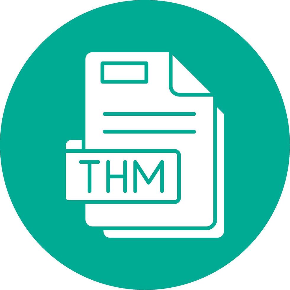 Thm Glyph Circle Multicolor Icon vector