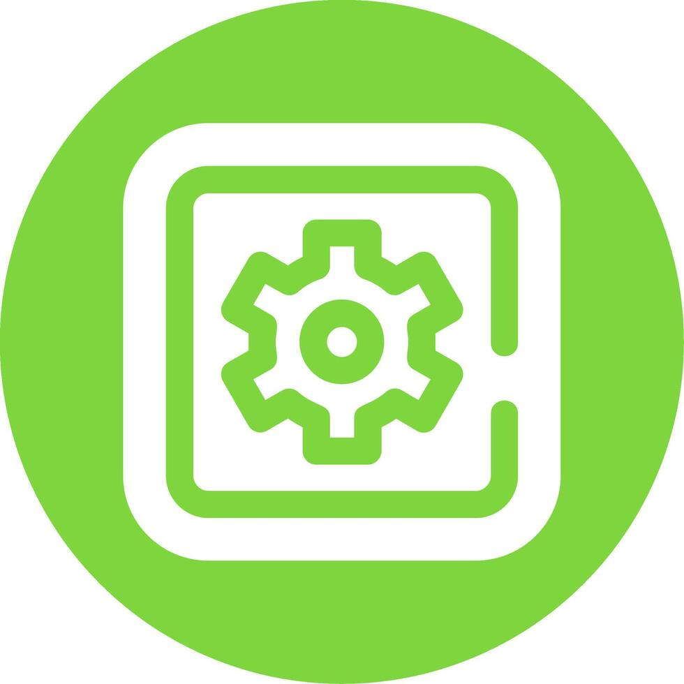 Setting Glyph Circle Multicolor Icon vector