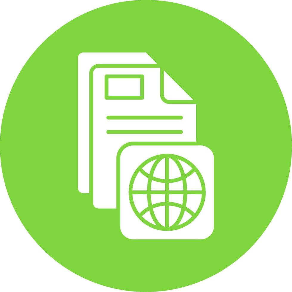 Internet Glyph Circle Multicolor Icon vector