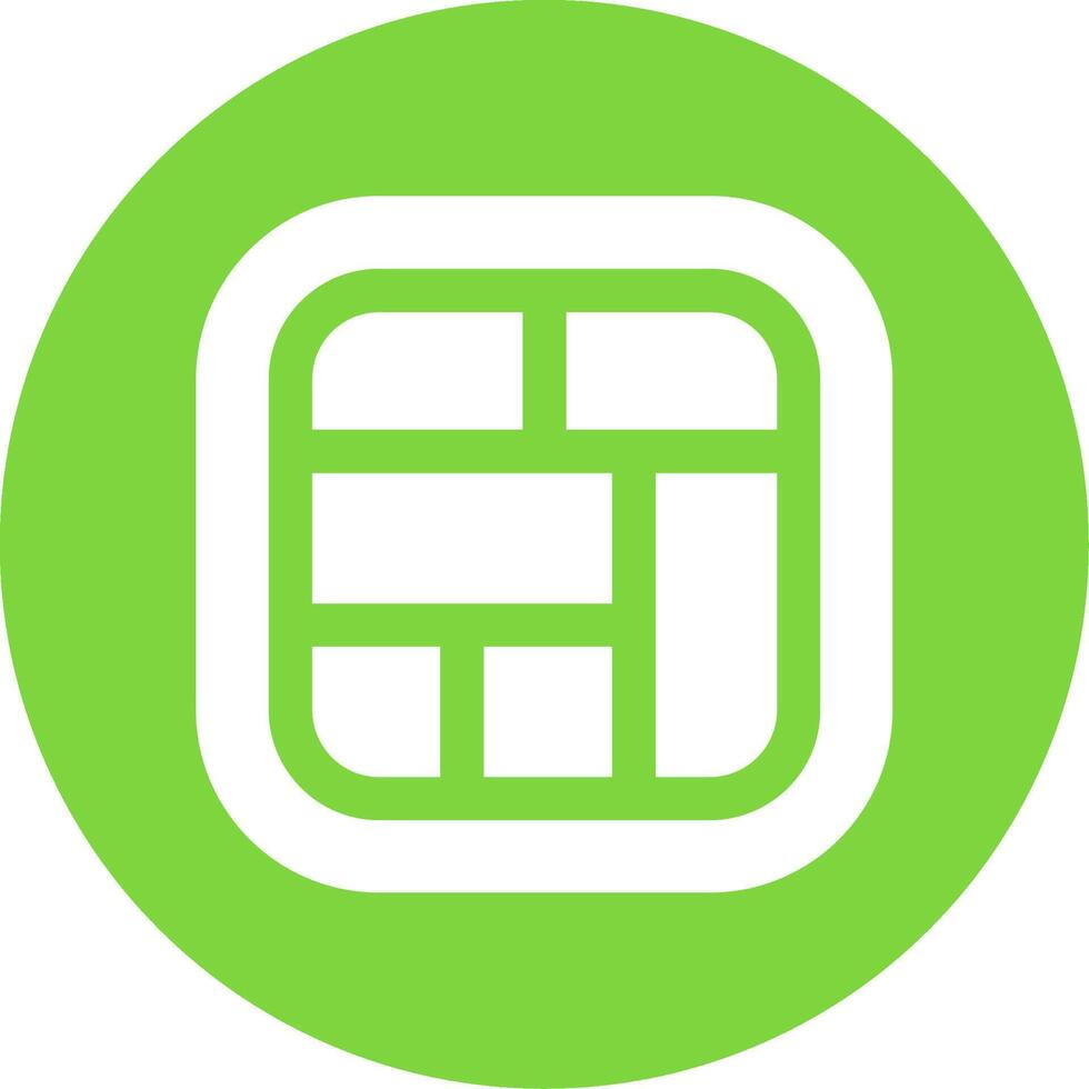 Layout Glyph Circle Multicolor Icon vector