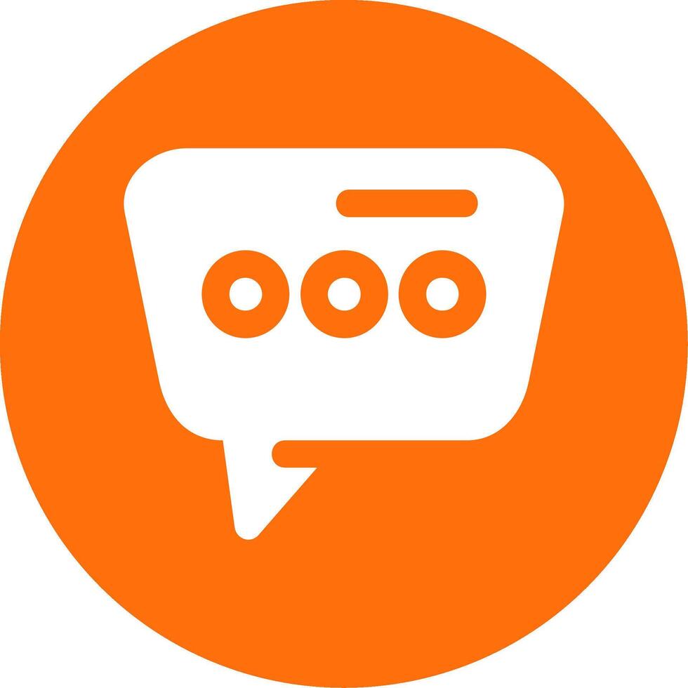 Message Glyph Circle Multicolor Icon vector
