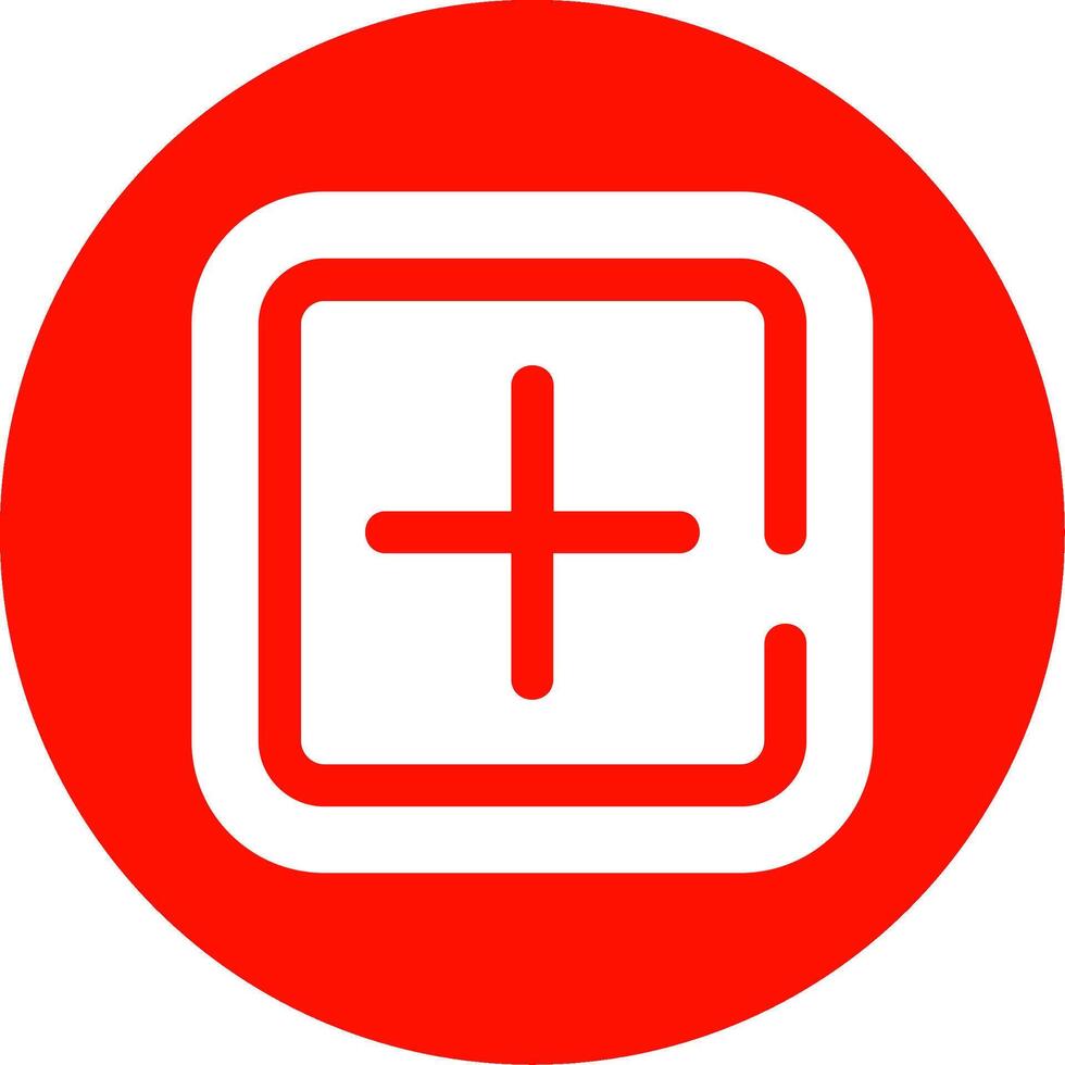 Add Glyph Circle Multicolor Icon vector