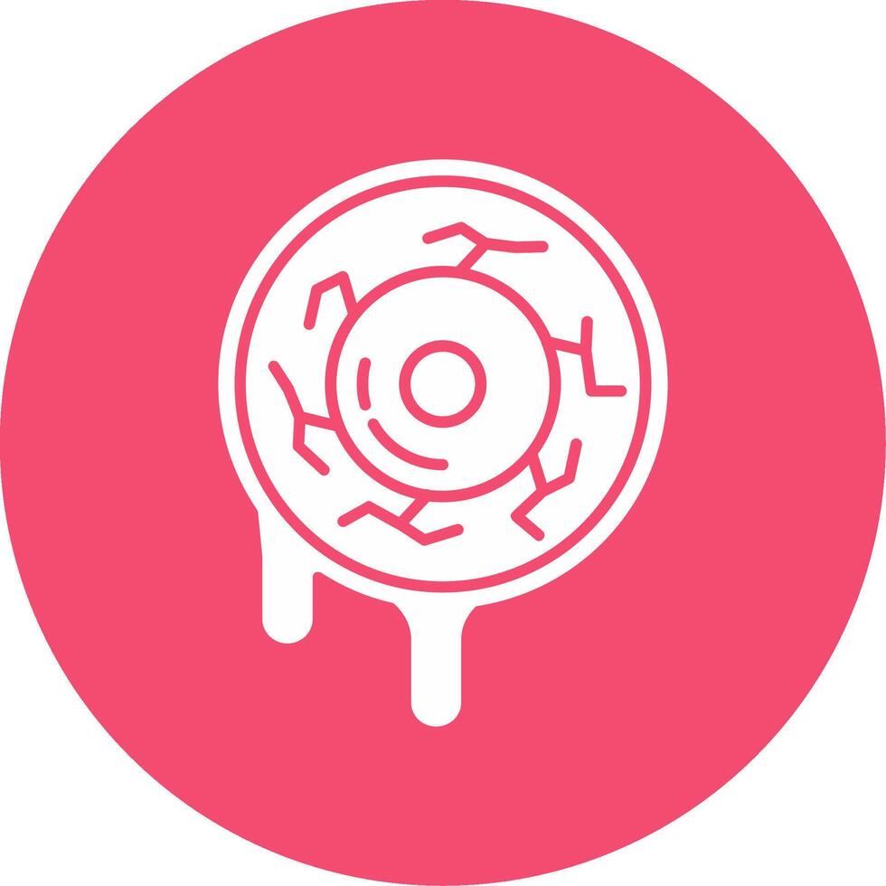 Eyes Glyph Circle Multicolor Icon vector