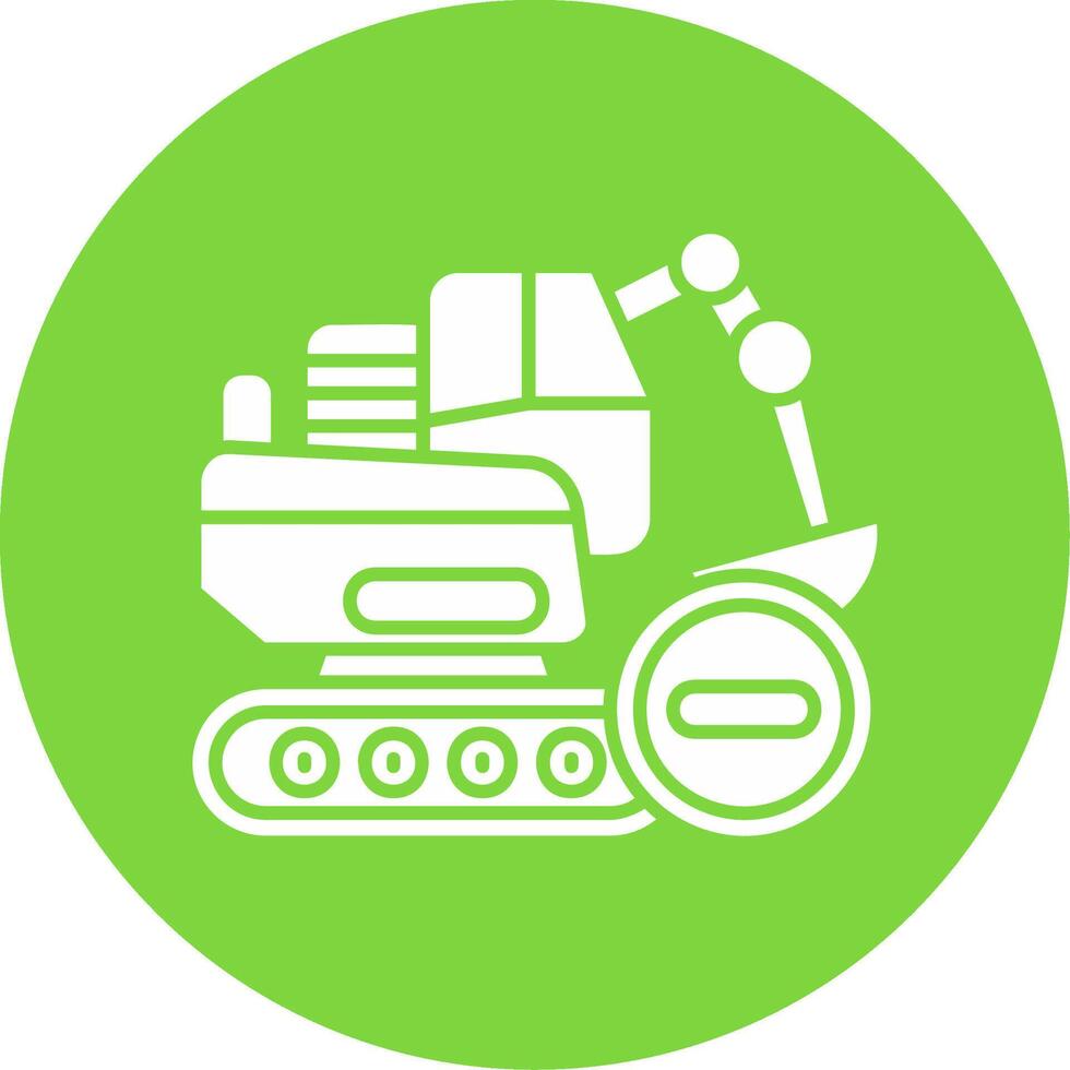 Construction Glyph Circle Multicolor Icon vector