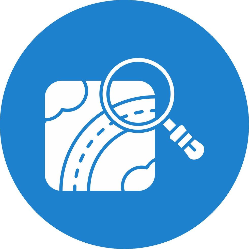 Find Glyph Circle Multicolor Icon vector