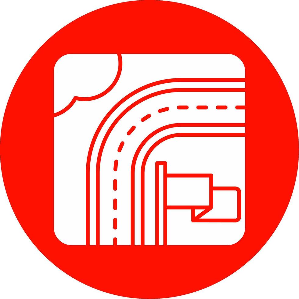 Destination Glyph Circle Multicolor Icon vector
