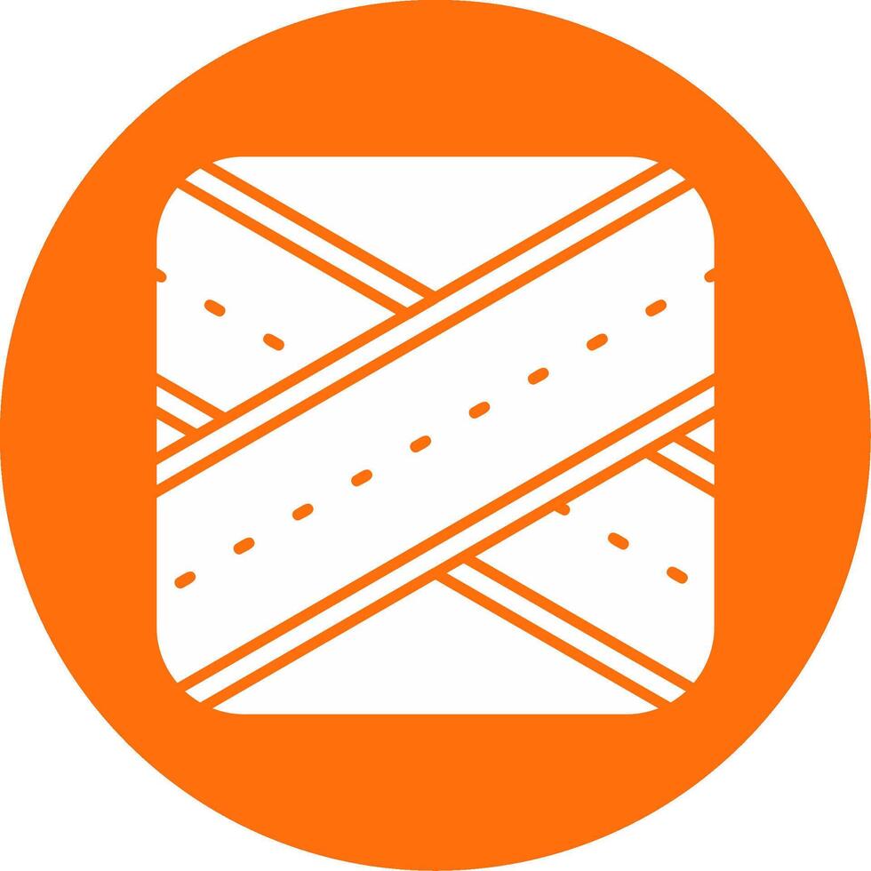 Overpass Glyph Circle Multicolor Icon vector