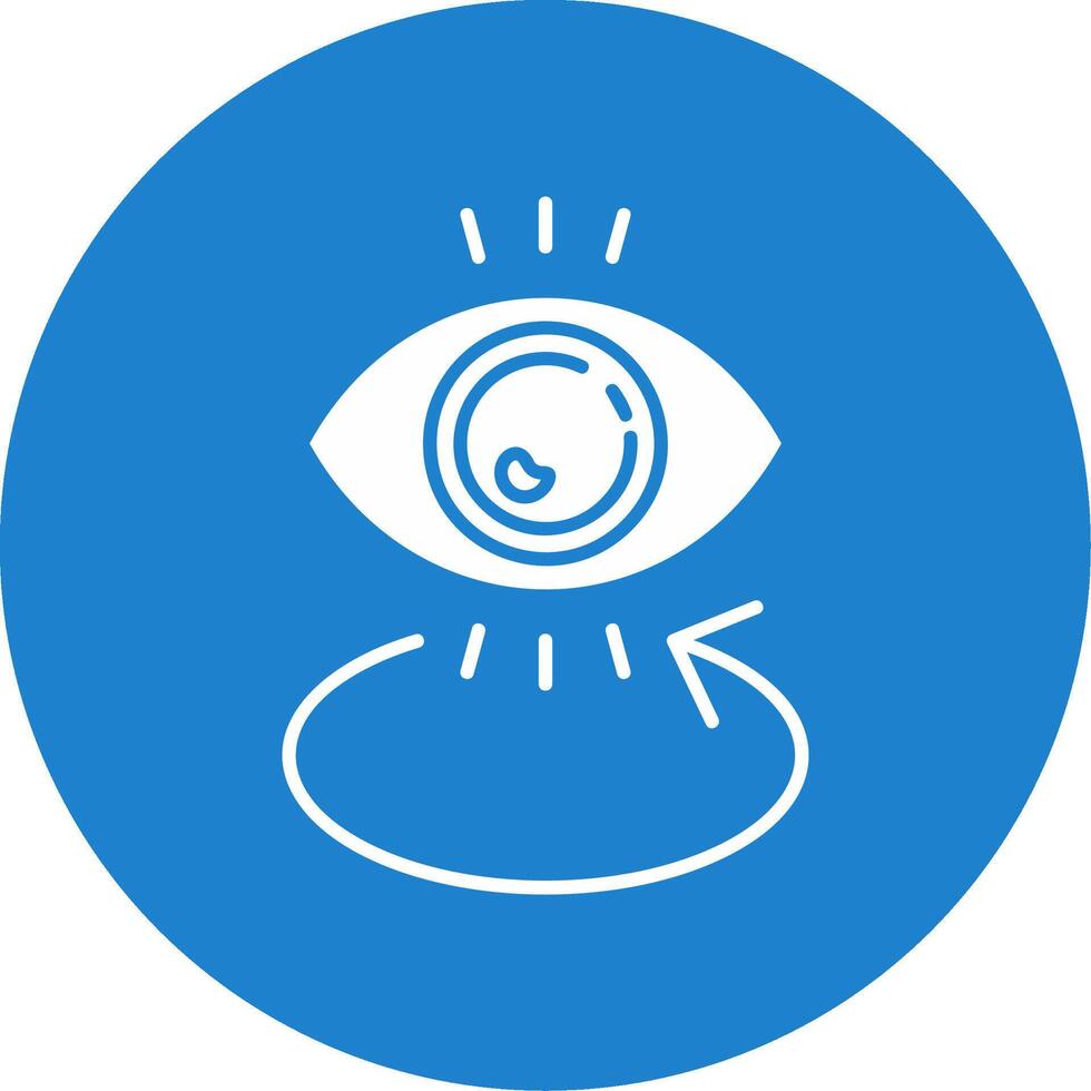 Eye Glyph Circle Multicolor Icon vector