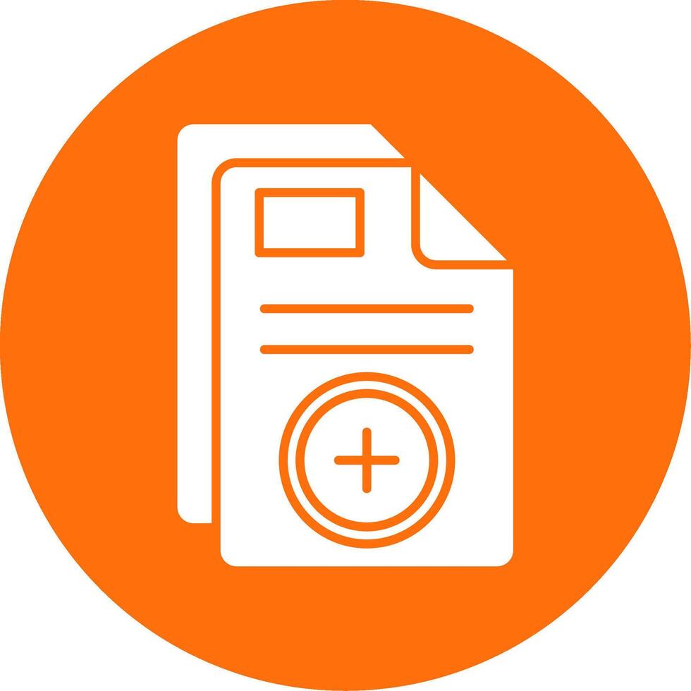 Add Glyph Circle Multicolor Icon vector