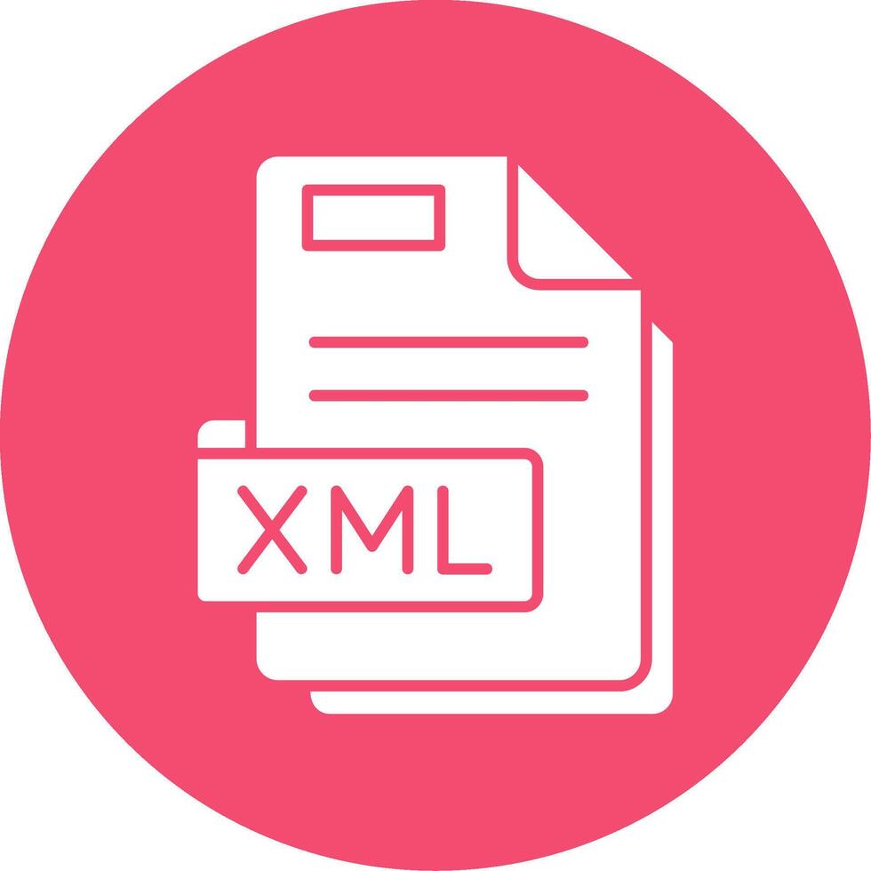 Xml Glyph Circle Multicolor Icon vector