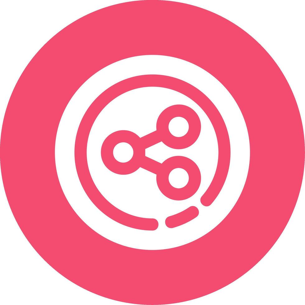 Share Glyph Circle Multicolor Icon vector
