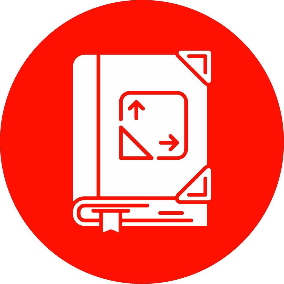 Trigonometry Glyph Circle Multicolor Icon vector