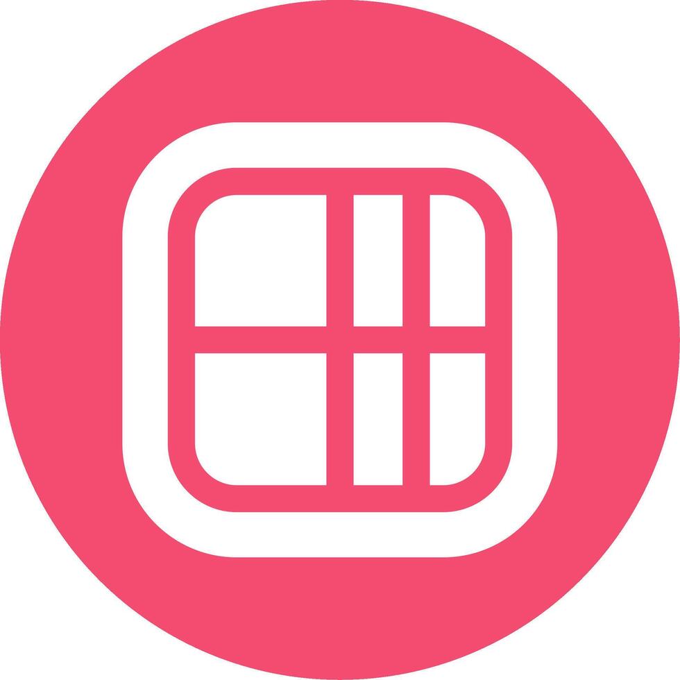 Layout Glyph Circle Multicolor Icon vector