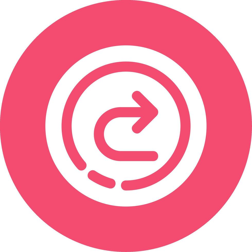 Forward Glyph Circle Multicolor Icon vector