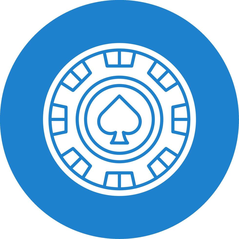 Chip Glyph Circle Multicolor Icon vector