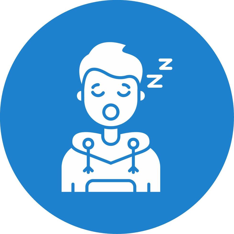 dormir glifo circulo multicolor icono vector