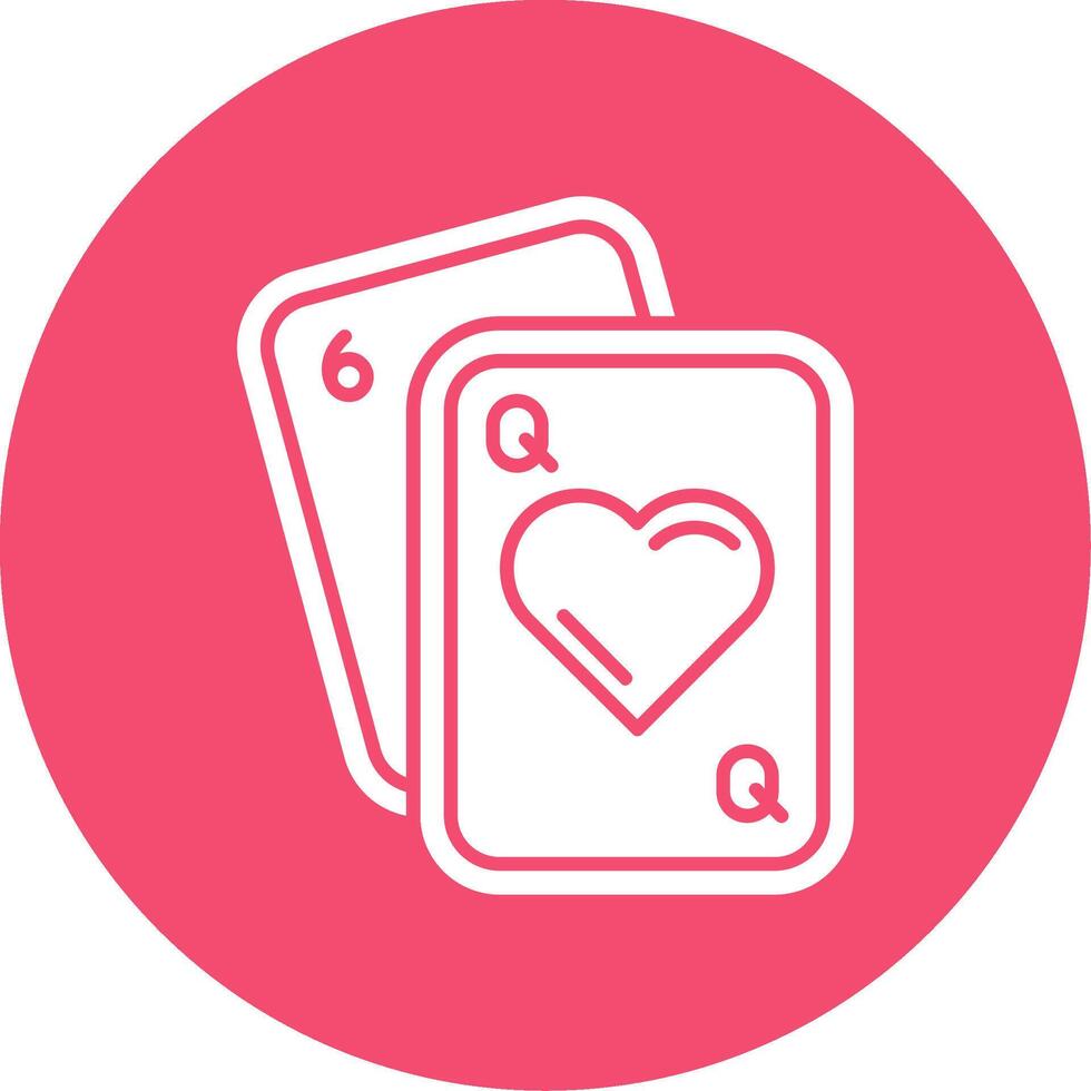 Poker Glyph Circle Multicolor Icon vector