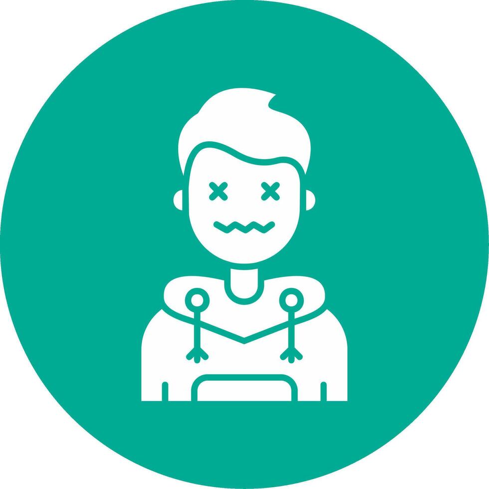 Dead Glyph Circle Multicolor Icon vector